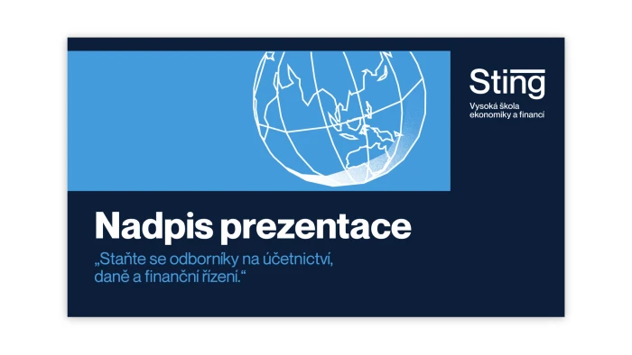 Šablona prezentace Vysoká škola Sting