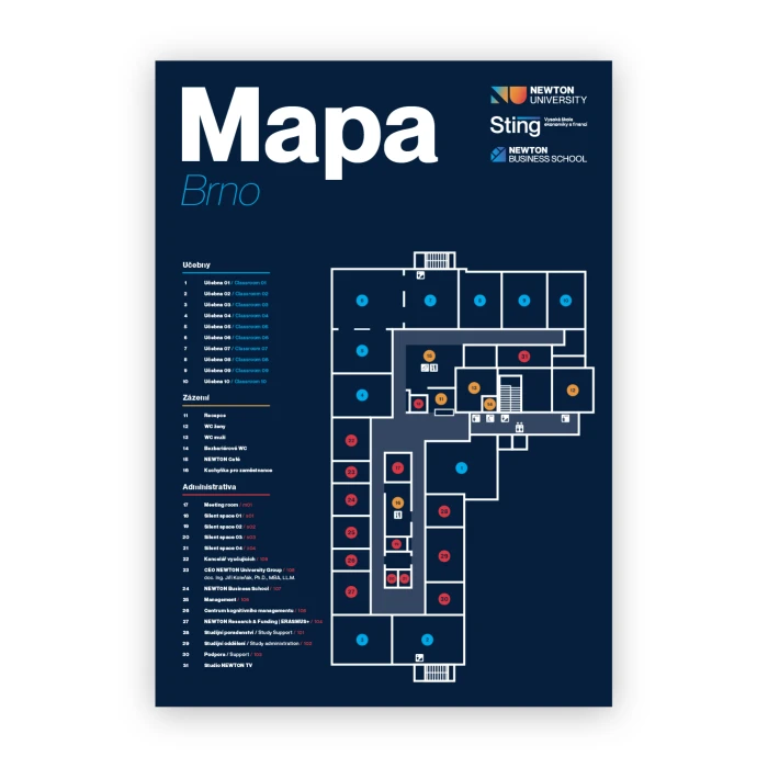 Mapa pobočky - Brno